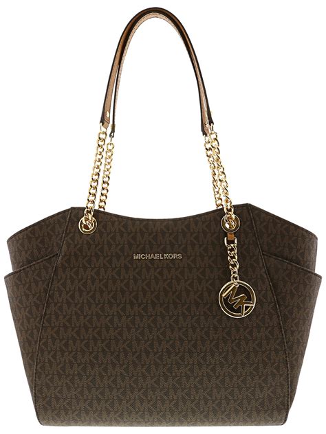 michael kors large chain shoulder tote bag|Michael Kors handbag shoulder strap.